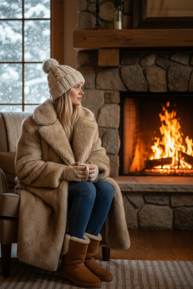 OFTBUY Long Faux Fur Jacket Fashion European Style Lapel Fur Coat Eco-friendly Covered Button Loose Casual Women Coats Winter