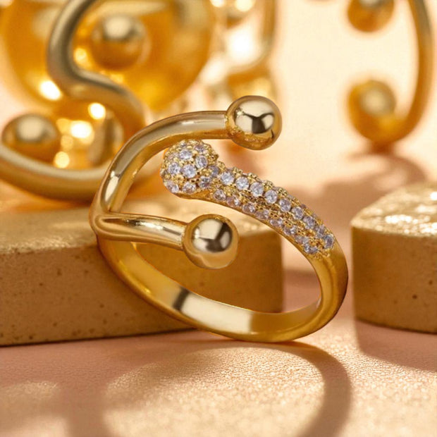 Gold Crystal Ring