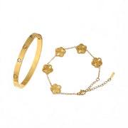 Elegant Clover Bangle