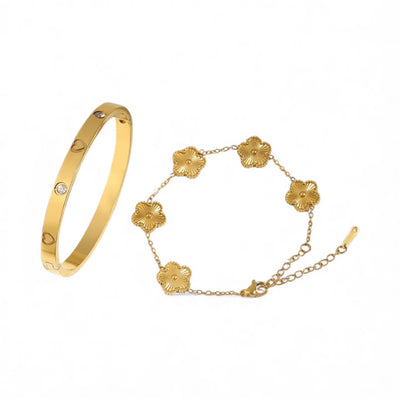 Elegant Clover Bangle