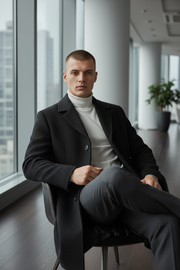 Maxbarley 2025 Winter Woolen Coat Men Long Fashion Brand Fleece-lined Thick Soft Woolen Trench England Style Snow Warm Overcoat