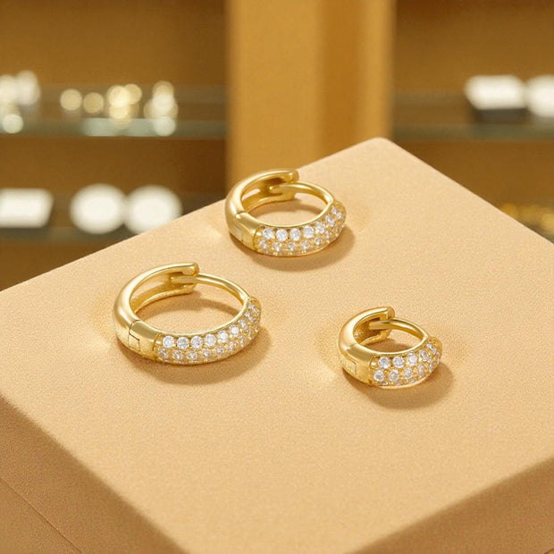 Shimmer Huggie Hoops