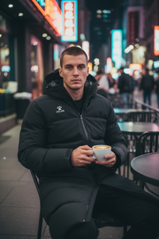 KELME Men Winter Jacket Long Sports Training Hooded Coat Outrwear Warm Silk Cotton Windproof Cotton Clothing пуховик женский