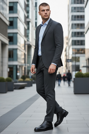 Genuine Leather Mens Motocross Boots Side Zipper Business Ankle Boats Round Toe Slip-On Mens Boots Winter Plush Snow Shoes