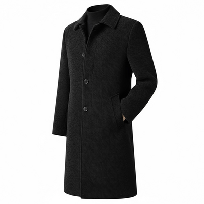 Maxbarley 2025 Winter Woolen Coat Men Long Fashion Brand Fleece-lined Thick Soft Woolen Trench England Style Snow Warm Overcoat