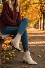 Ankle Boots for Women 2024 New Simple and Versatile Pointed-toe Women's Boots Comfortable high heels Commuting Ladies Shoes