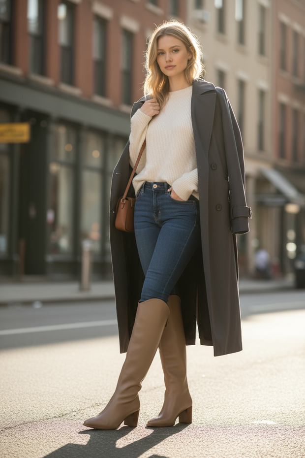 Soft Pu Leather Knee-High Boots Women 2024 Winter Short Plush Thick Heels Long Boots Woman Black Back Zipper Knight