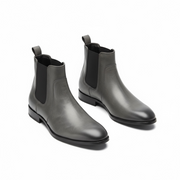 Men's Chelsea Boots Busin Casual round Toe Leather oes Rubber Outsole Comfortable Fit Men's Footwear UK Sle Boots