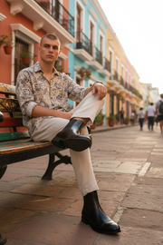 Chelsea Boots for Men Red Sole Pu Ankle Business Round Toe Slip-On Mens Boots Free Shipping Size 38-46 Men Shoes mens boots