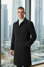 Maxbarley 2025 Winter Woolen Coat Men Long Fashion Brand Fleece-lined Thick Soft Woolen Trench England Style Snow Warm Overcoat