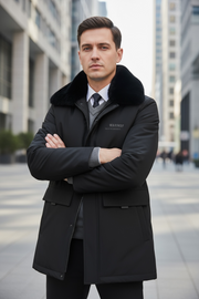 Top Grade Thick With Fur Hood Casual Fashion Designer Warm Parka Coat Mens Newest Winter Jacket Windbreaker Mens Clothes