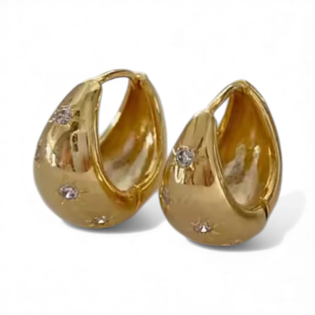 Crystal Hoop Earrings