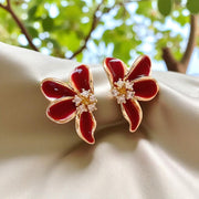 Crystal Flower Studs