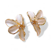 Crystal Flower Studs