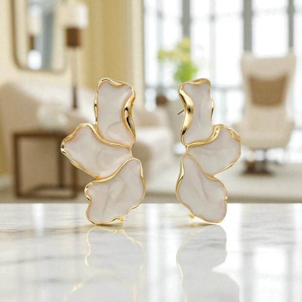 Gold Flower Earrings