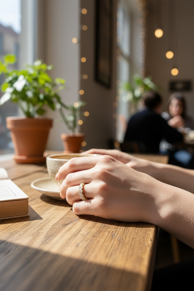 Irregular Zircon Ring