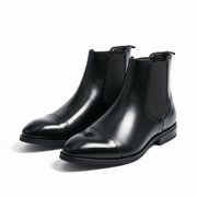 Chelsea Boots for Men Red Sole Pu Ankle Business Round Toe Slip-On Mens Boots Free Shipping Size 38-46 Men Shoes mens boots