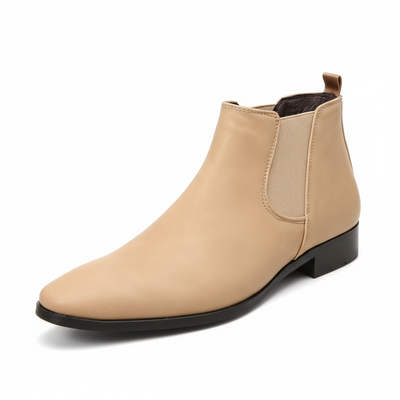 New Suede Leather Men's Pointed Business Casual Ankle Boot Fashion Male Winter New Style Comfortable Chelsea Leather Shoes