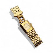 Gold Lock Bracelet Watch