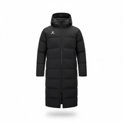 KELME Men Winter Jacket Long Sports Training Hooded Coat Outrwear Warm Silk Cotton Windproof Cotton Clothing пуховик женский