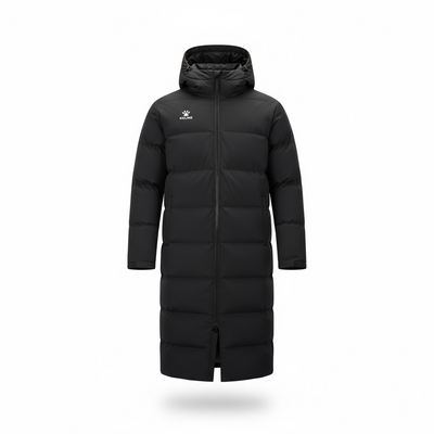 KELME Men Winter Jacket Long Sports Training Hooded Coat Outrwear Warm Silk Cotton Windproof Cotton Clothing пуховик женский