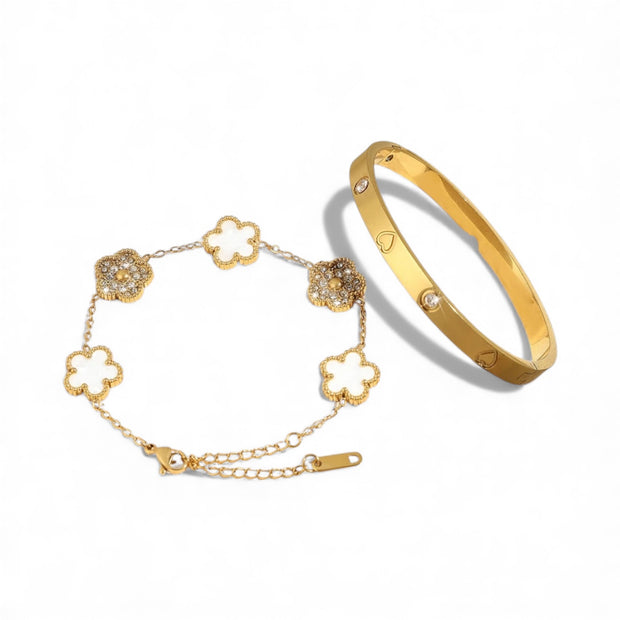 Elegant Clover Bangle