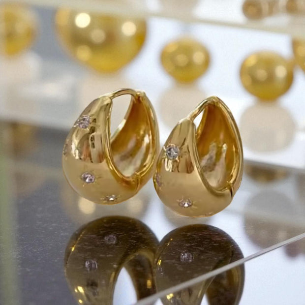 Crystal Hoop Earrings