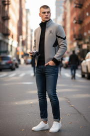 Men's Casual Woolen Coat Autumn Winter Fashionable Korean Style Warm Thickened Jacket Wear Resistant High Quality Rabbit Fur