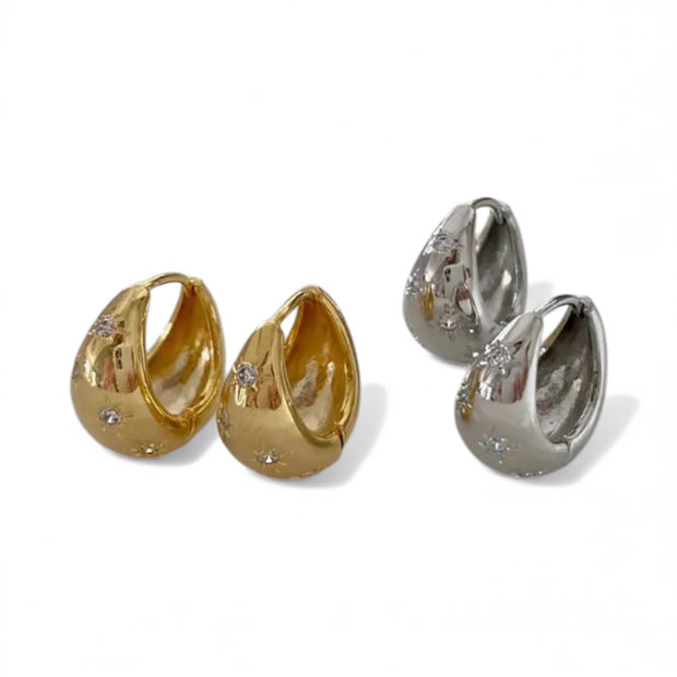 Crystal Hoop Earrings