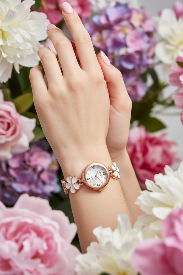 Floral Rhinestone Watch