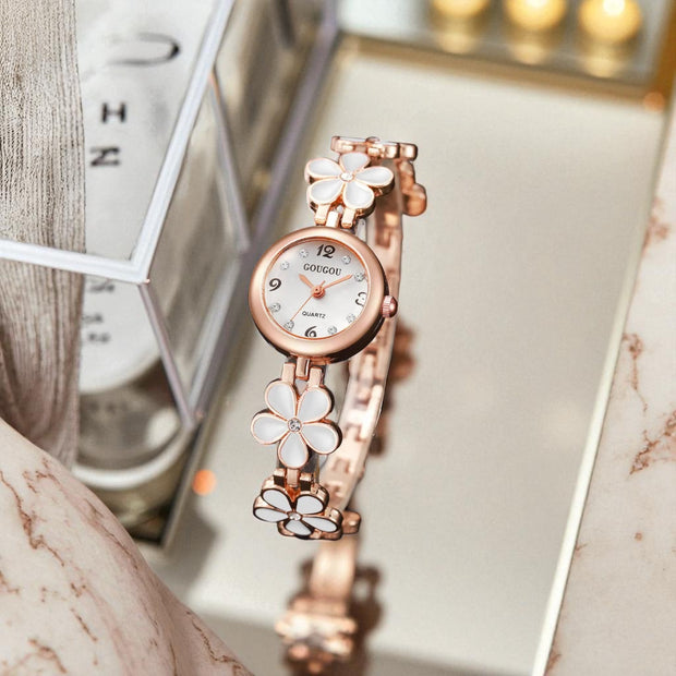 Floral Rhinestone Watch