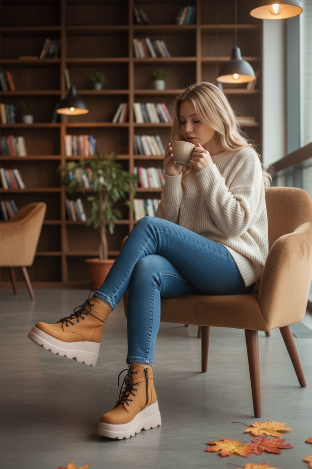 Gothic Black Boots Ankle Shoes on Heels Platform Sneakers Chunky for Women Luxury Designer Casual New Rock Booties