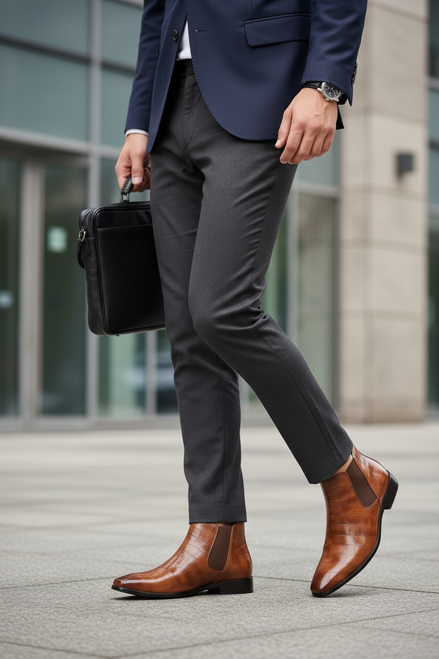 Mens Large Size Check Design Ankle Boots Anti Slip Wear Resistant Cross Border New Model Canvas Shoes with Animal Pattern