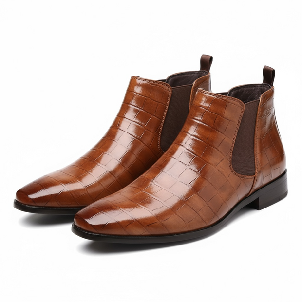 Mens Large Size Check Design Ankle Boots Anti Slip Wear Resistant Cross Border New Model Canvas Shoes with Animal Pattern