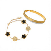 Elegant Clover Bangle