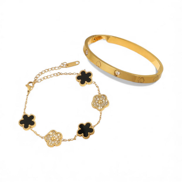 Elegant Clover Bangle