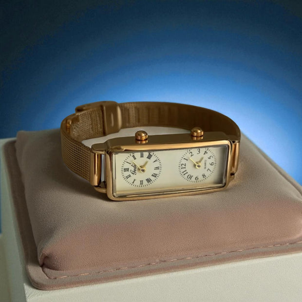 Dual Movement Gold Watch