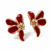 Crystal Flower Studs