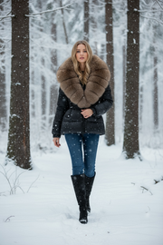 Down Coat Winter Lady Clothing Puffer Jacket Women Real Fox Fur Hooded Warm 90% White Duck Down Coat Female Parkas Waterproof