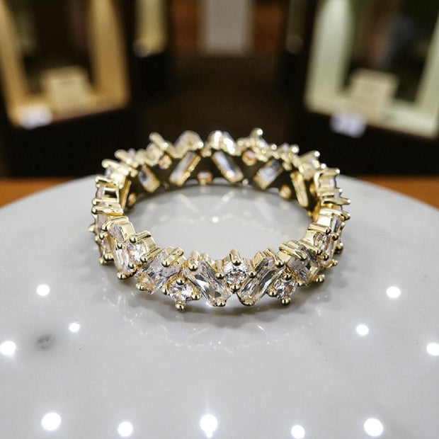 Irregular Zircon Ring