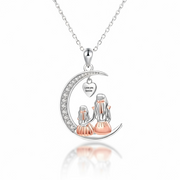 Mom & Daughter Moon Necklace
