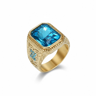 Blue Stone Men Rings
