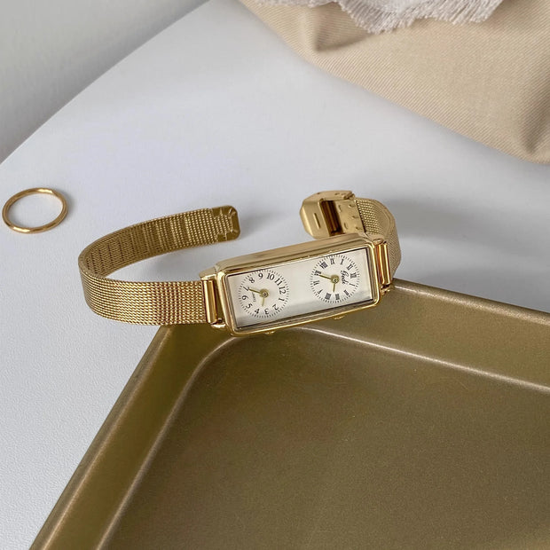 Dual Movement Gold Watch