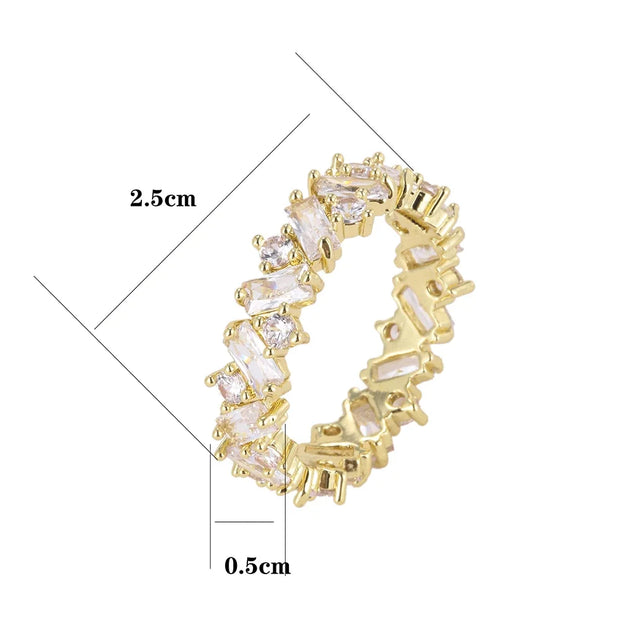 Irregular Zircon Ring