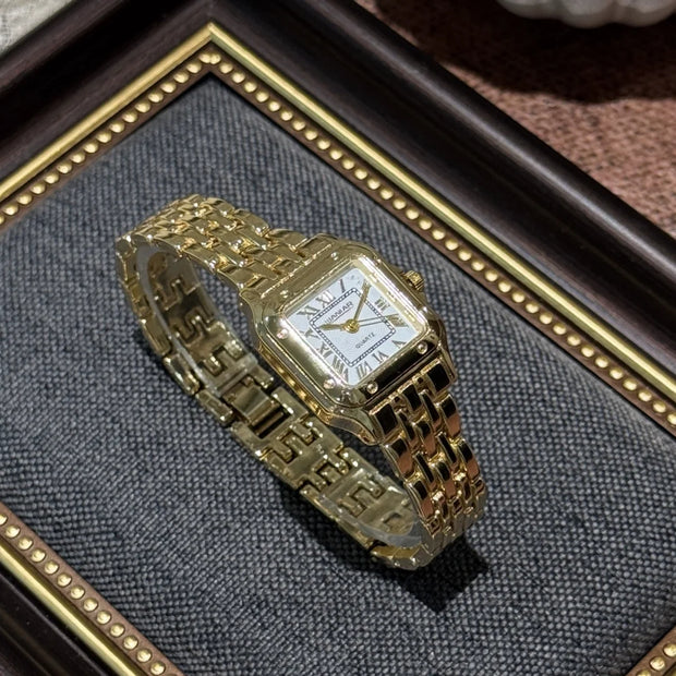 Square Gold Watch