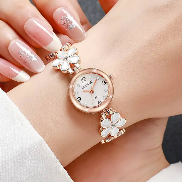 Floral Rhinestone Watch