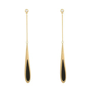Black Tassel Drop Earrings
